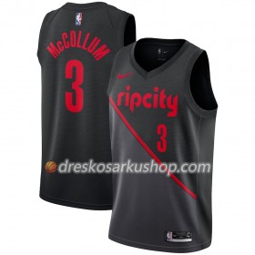 Muški NBA Dres Portland Trail Blazers C.J. McCollum 3 Nike 2018-19 City Edition Crna Swingman
